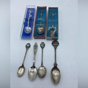 Vintage Souvenir Spoons Australia Athens Ireland Scotland Heidelberg Liechtenst